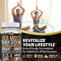 Gummies de mousse de mer bio Ausreson : Complexe d'huile de graines noires d'Irlande, Ashwagandha, Gingembre, Shilajit et Crinière de lion