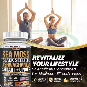 Gomitas de Musgo Marino Ausreson con Aceite de Semilla Negra Irlandesa, Ashwagandha, Jengibre, Shilajit y Melena de León - Product Image 3