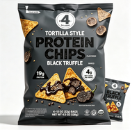 Pochette personnalisée imprimée avec fermeture arrière pour l'emballage de chips, de croustilles et de snacks, haute barrière ou de qualité alimentaire pour chips de pommes de terre