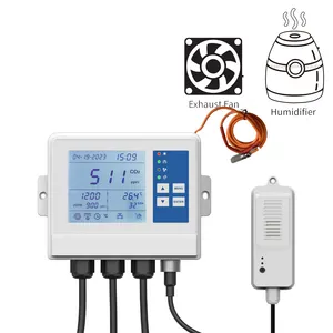 Controlador de co2 cogumelo para regular o sistema de ventilação controlador de co2 ppm