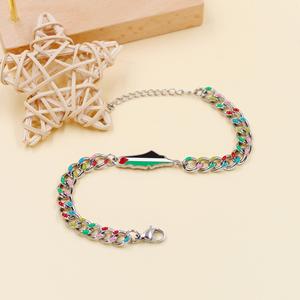 High Quality Titanium Steel Bracelet Palestinian Flag Bracelet Free Palestine <b>Map</b> Jewelry Promotional Business Party Gift - Product Image 4