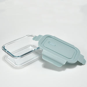 กล่องอาหารกลางวันแก้ว ภาชนะเตรียมอาหารพร้อมฝาไม้ไผ่ ชุดเก็บอาหารกระจกล็อค ภาชนะเตรียมอาหารแก้วสุญญากาศ - Product Image 3