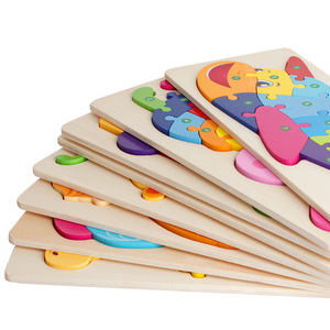 Mới Nhất Phim Hoạt Hình Bằng Gỗ Câu Đố Trẻ Em <span class=keywords><strong>3D</strong></span> Trò Chơi Ghép Hình Câu Đố Trẻ Em Giáo Dục Sớm Đồ Chơi Bằng Gỗ - Product Image 4