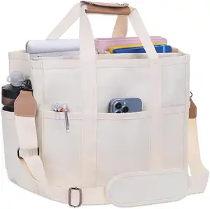 Большая многофункциональная сумка-тоут с несколькими карманами, Холщовая Сумка, многофункциональная дорожная сумка с отделениями