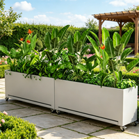 Jardinière en métal architectural de qualité commerciale, non toxique, décorative pour l'extérieur, pour plantes de rue et aménagements publics