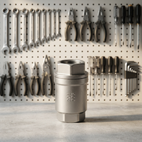 Vanne de contrôle verticale H12 en acier inoxydable, à ressort, filetée, OEM, manuelle, pour eau, huile, gaz, 1/2"-2" BSP NPT PN16