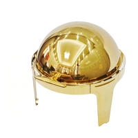 Roll-Top-Design Restaurant- und Hotel-Chafing-Dish, Buffet-Gold-Präsentationsgerät, Speisenwärmer, Catering-Chafing-Dish-Set