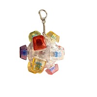 Jouet anti-stress à 12 faces, bouton en plastique coloré, clavier à axe, clicker fidget, porte-clés pendentif, décompression souple