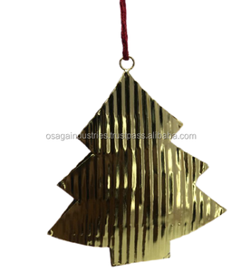 GOLD LINER CHRISTMAS <b>TREE</b> HANGING ORNAMENT BEST QUALITY METAL IRON CHRISTMAS DECORATION HOT SELLING <b>TREE</b> - Product Image 4