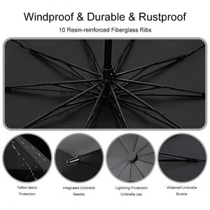 Folding <b>Automatic</b> Upside Down Inverted Reverse <b>Umbrella</b> Light Inverse <b>Umbrella</b> Reflective Stripe - Product Image 3