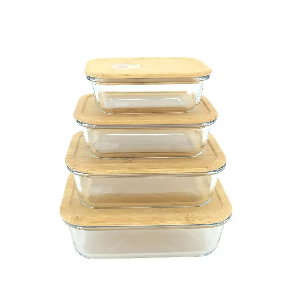 Tight Containers Microwave Safe Thermal Ecofriendly Food Storage Container With Bamboo Lids