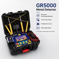Détecteur de métaux souterrain longue portée Xinsu GR5000 pour la recherche en profondeur de l'or, de l'argent, du cuivre et des pierres précieuses, avec fonction avancée de détection de cavités et de grottes en plastique