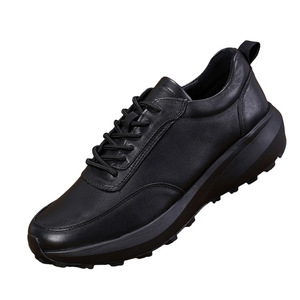 Chaussures pour hommes en cuir véritable à bout rond, style britannique, lacets, semelle en caoutchouc antidérapante, toutes saisons, usage décontracté - Product Image 4