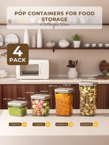 Conteneur de stockage hermétique en plastique pour aliments, riz, céréales, distributeur, boîte de rangement de cuisine, organisateur de farine et de sucre, boîte de garde-manger en gros - Product Image 4
