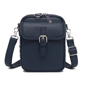 Sac bandoulière vintage imperméable en PU pour femme avec sangle réglable, rabat à boucle et fermeture éclair, idéal pour les voyages quotidiens - Product Image 1