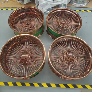 ล้อแม็กซ์โครเมี่ยมแบบซี่ลวด ขอบ 24 นิ้ว รุ่นใหม่ 5x114.3/120.65/127 สีโรสโกลด์ - Product Image 4