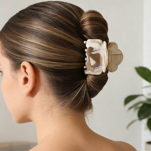 5厘米法式迷你醋酸纤维发夹 精致优雅鲨鱼夹 方形可爱发饰 - Product Image 2