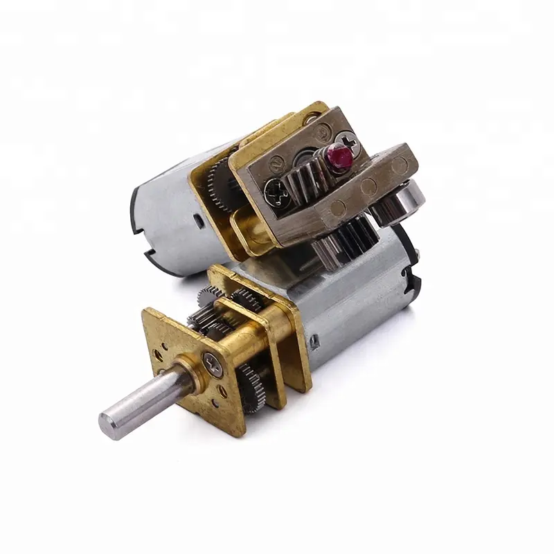 Alto Torque Longo Eixo Redutor Mini Escova 12v N20 DC Worm Gear Motor Elétrico Personalizado