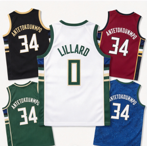 <span class=keywords><strong>Maglia</strong></span> da basket dei Milwaukee <span class=keywords><strong>Bucks</strong></span> # 0 Lillard # Collezione di Uniformi Cucite da Uomo Antetokounmpo 34 - Product Image 1