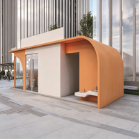 Kiosque conteneur commercial de renommée internationale, maison préfabriquée intégrée pour la rue, boutique de snacks mobile transformée