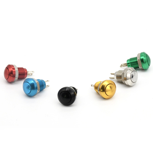 HUSA productos más vendidos 2025 botón interruptor impermeable Metal Mini <span class=keywords><strong>Power</strong></span> Metal interruptor de botón momentáneo 8mm con No-LED - Product Image 2