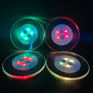 Posavasos LED Iluminados con Cambio de Color, Accesorios para Vasos de Fiesta, Decoración para Bares, KTV, Discotecas y Eventos - Product Image 1