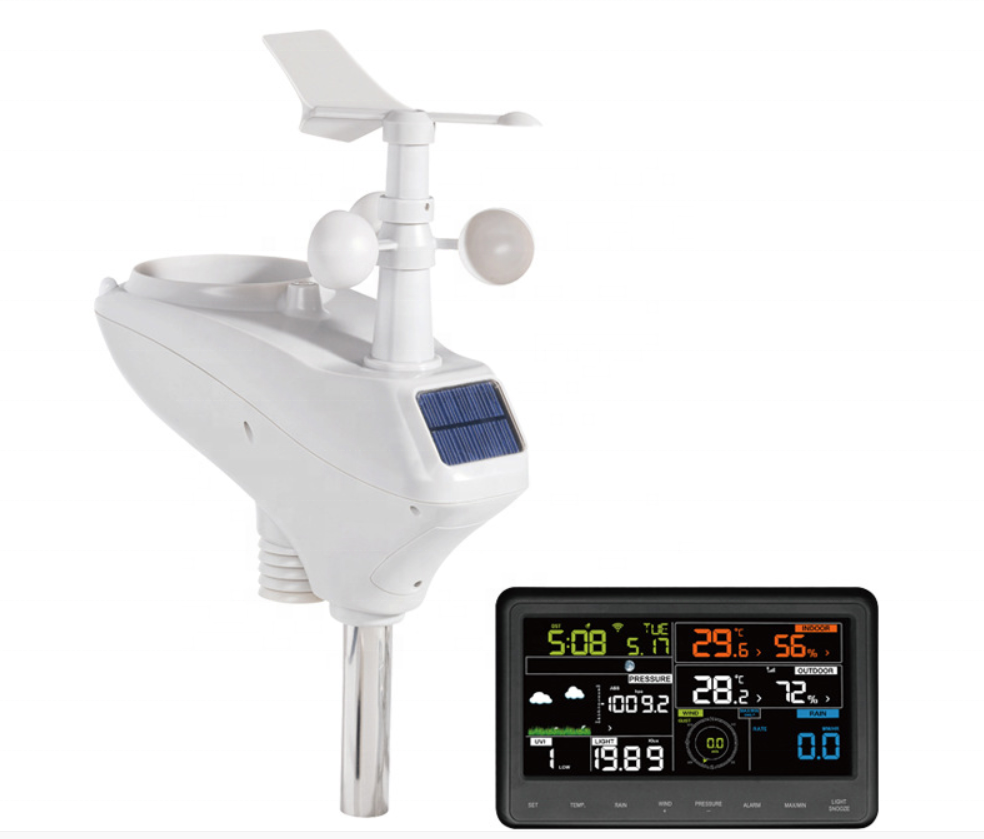 Server Software Home Use Solar Panels WIFI Wireless 433Mhz Digital Home Weather Forecast Station