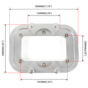 Soporte de aluminio para batería, 283x200mm, para caja de batería Optima D34 34/78 - Product Image 1