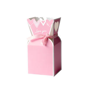 INUNION Vase à fleurs en carton léger avec <span class=keywords><strong>film</strong></span> romantique en forme de cœur à l'intérieur, multicolores, imperméable, boîte d'emballage pour bouquet de fleurs - Product Image 3