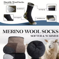 Chaussettes de randonnée en laine pour homme de haute qualité, résistantes, thermiques, anti-humidité, anti-odeur, pour froid extrême, vente en gros