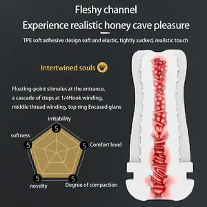 Maschio Masturbatore Tazza Vagina Vagina Vagina Vibra Vibrante Pene Orale Adulti Giocattoli Del Sesso per gli Uomini - Product Image 5