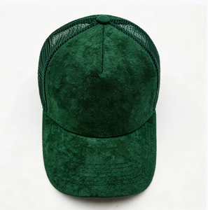 Suede Custom Embroidery logo Trucker Hat Mesh 5 Panel Cap Sports Suede Baseball Cap Wholesale - Product Image 3