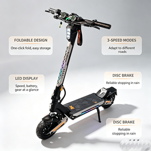 Patinete Eléctrico T4 para Desplazamientos Urbanos, Motor sin Escobillas, Batería de Litio, Plegable, Impermeable, Alcance de 40-60 km, Velocidad Máxima de 25 km/h - Product Image 1