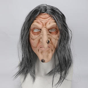 Masker Wajah dewasa lateks menakutkan, masker wajah dewasa, lateks menyeramkan, kepala mulut terbuka, rahang bergerak menakutkan - Product Image 3