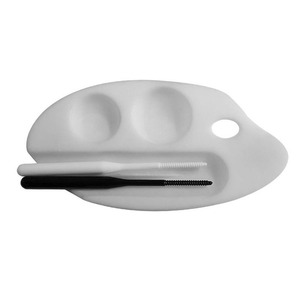 Paleta de mezcla cosmética para artista de maquillaje, plato para teñir cejas, <span class=keywords><strong>placa</strong></span> para teñir pestañas con 2 pocillos, 2 ranuras - Product Image 6