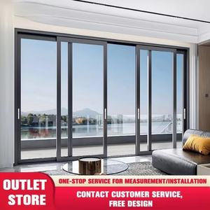 Puertas Corredizas Resistentes Personalizadas, Ventanas de Diseño Innovador de Piso a Techo, Divisiones de Vidrio Simples para Cocina y Sala de Estar - Product Image 3