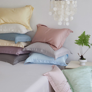 Summer Off White 60 Count Lenzing Tencel Pillowcase Solid Color Washable Soft For 180 Cm Double Beds - Product Image 1