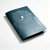 Carpeta de Documentos de Papel con Dos Bolsillos, Impresión Gráfica Personalizada para Portafolio de Contratos de Oficina