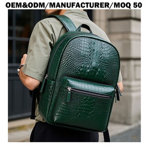 Fabricant de sacs à <span class=keywords><strong>dos</strong></span> pour ordinateur portable personnalisé à la mode pour hommes motif crocodile végan en faux <span class=keywords><strong>cuir</strong></span> PU pour le voyage à l'école et au collège - Product Image 1