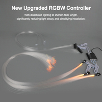 Kit de Ciel de Toit Étoilé Haut de Gamme à Commande par Application, Fibre Optique Lumineuse RVBW, pour Décoration d'Intérieur de Voiture