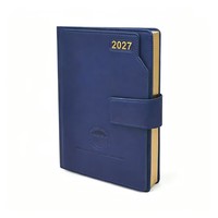 OEM ODM Fabrik Maßgefertigter A5 PU-Leder 2027 Planer Notizbuch mit Magnetverschluss Hardcover Geschäftsagenda mit Geprägtem Logo