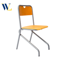 Chaise à cadre en métal économique et pratique de style moderne meubles faciles à transporter pour les étudiants en classe pour l'école