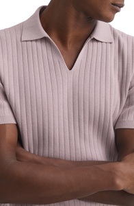 Pull-over à col en V en tricot à manches courtes personnalisé Pull pour hommes respirant et absorbant le coton Pull de sport Polo - Product Image 2