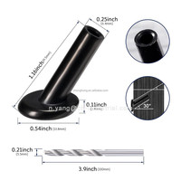Fundas Protectoras Biseladas de Acero Inoxidable T316 de Grado Marino, Ángulo de 30 Grados, 1/8'', Protector de Esquinas para Barandillas de Cable Negras
