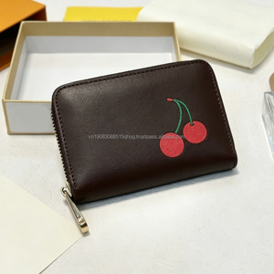 Luxury Manufacturers Designer Womens Top Grain Leather Cute Cherry Wallet Mini <b>Coin</b> <b>Purse</b> for Ladies Lvs Low Price - Product Image 5