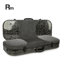 Étui rigide pour mandoline Start88-OFM Rm Rainbow Music, style F, forme rectangulaire, fibre de verre, cuir, doublure en velours écrasé, léger