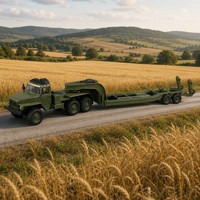 Camion tracteur RC 6x6 avec remorque à plateau, télécommande 2,4 GHz, 105 cm, 7,4 V, ABS + métal, jouet cadeau, chargeur inclus, intérieur-extérieur