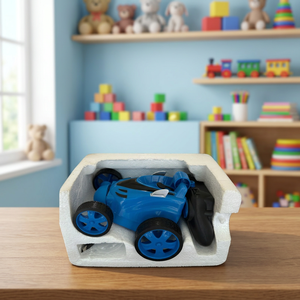 Auto de Carreras RC 4x4 Azul, Escala 1:24, Control Remoto de 4 Canales, Rotación de 360 Grados, Volteo, Retorno Automático, Motor Eléctrico, Interior/Exterior - Product Image 4