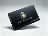 Carte VIP magnétique en PVC noir mat personnalisée avec numéro en relief doré, carte de fidélité d'entreprise de luxe, carte de club, carte de membre d'hôtel