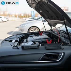 NEWO JP01 Démarreur de batterie professionnel 12V, batterie 2000mAh, courant de démarrage 500A, <span class=keywords><strong>pinces</strong></span> intelligentes, lampe de travail LED pour voitures et SUV - Product Image 1